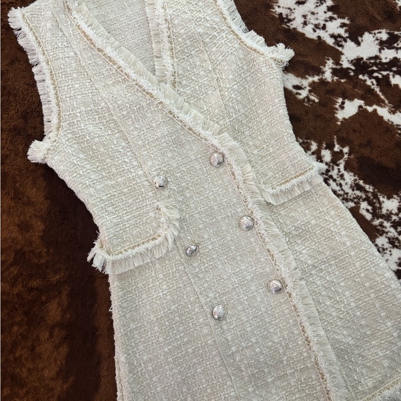 Trixxi Cream Tweed dress - Picture 1 of 6